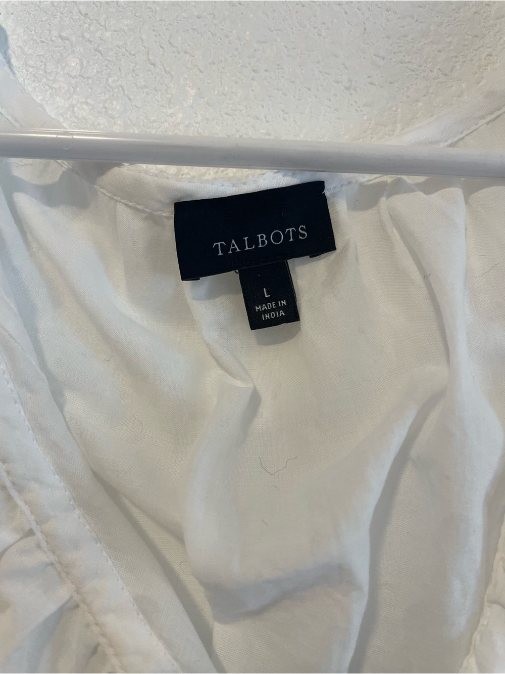 Talbots White Ruffled Eyelet Blouse - Picture 3 of 4